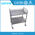 SF-3731 Hospital use stainless steel medical trolley